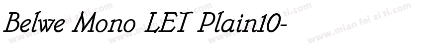 Belwe Mono LET Plain10字体转换
